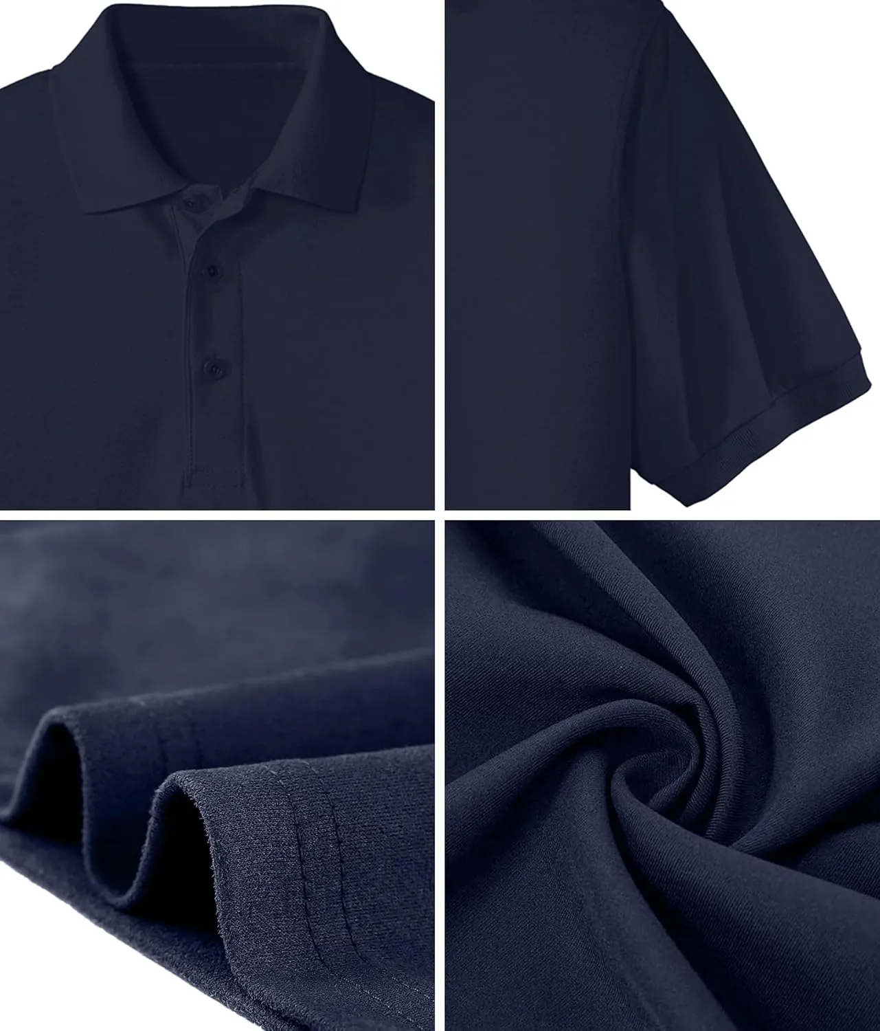 Custom Embroidered Polo Shirt for Men Personalized Embroidery Name Text Logo Golf Tee