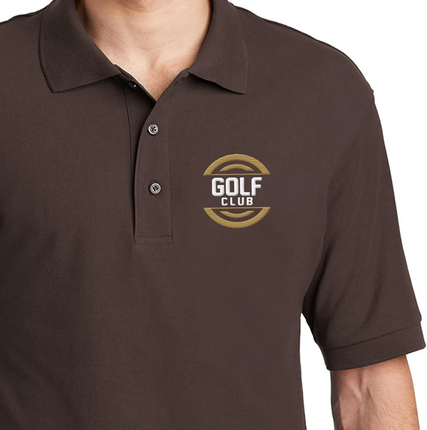 Custom Embroidered Polo Shirt for Men Personalized Embroidery Name Text Logo Golf Tee