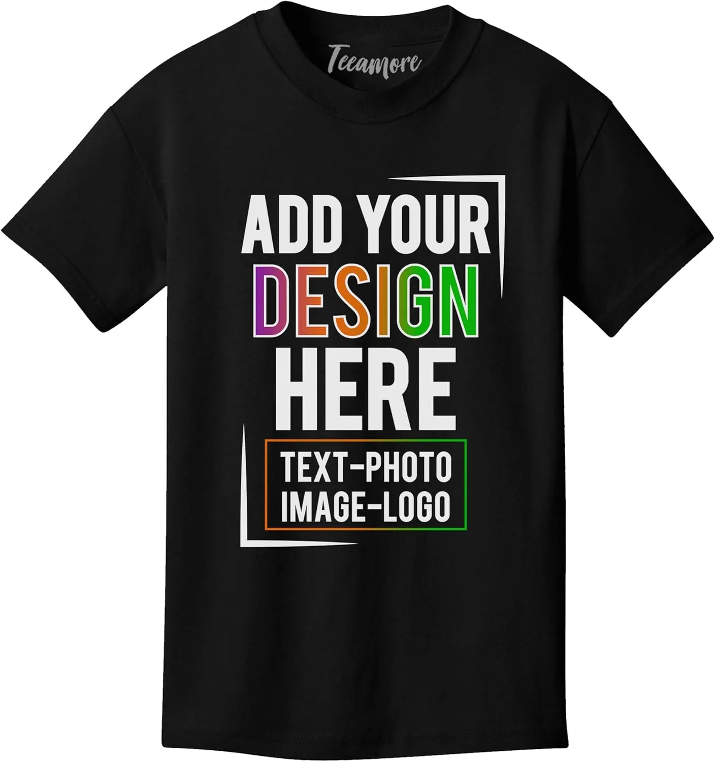 Custom Personalized T Shirt for Youth Kids Design Your Own Add Your Text Image