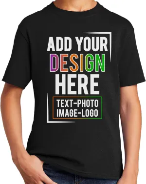 Custom Personalized T Shirt for Youth Kids Design Your Own Add Your Text Image