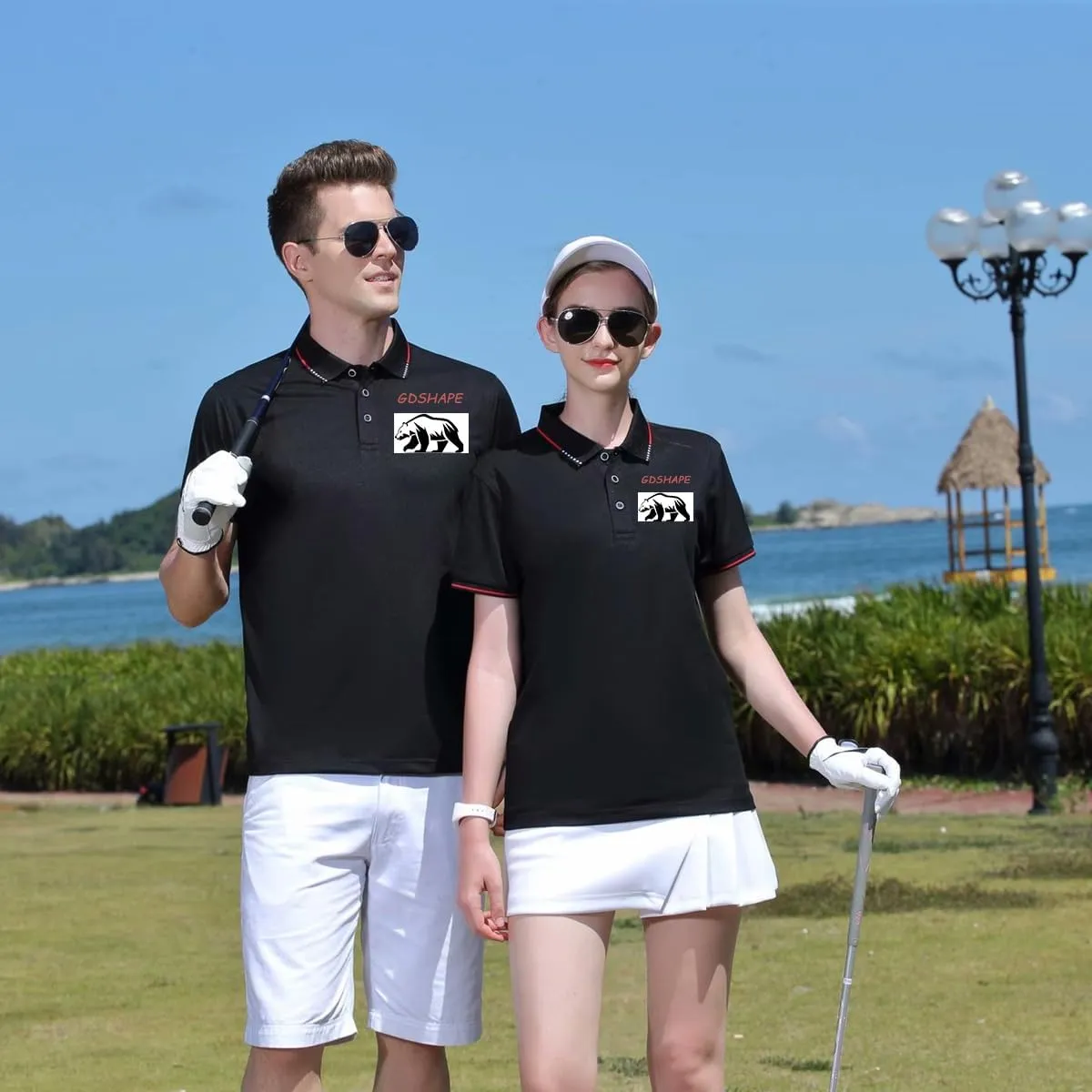Custom Polo Shirts Design Your Own Personalized Golf Shirt with Logo/Text/Image for Men/Women
