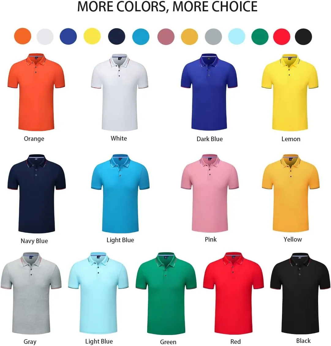 Custom Polo Shirts Design Your Own Personalized Golf Shirt with Logo/Text/Image for Men/Women