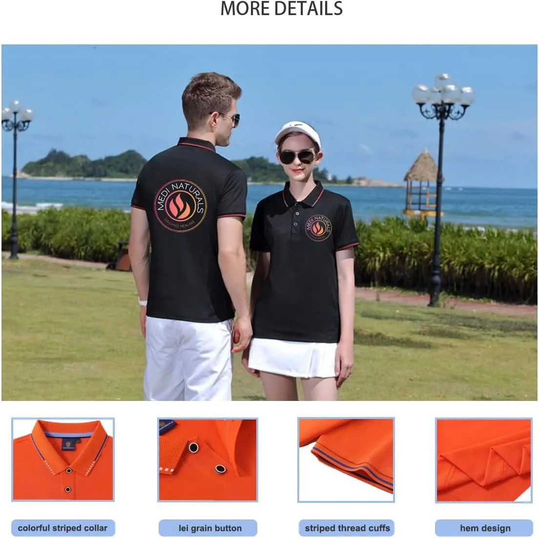 Custom Polo Shirts Design Your Own Personalized Golf Shirt with Logo/Text/Image for Men/Women