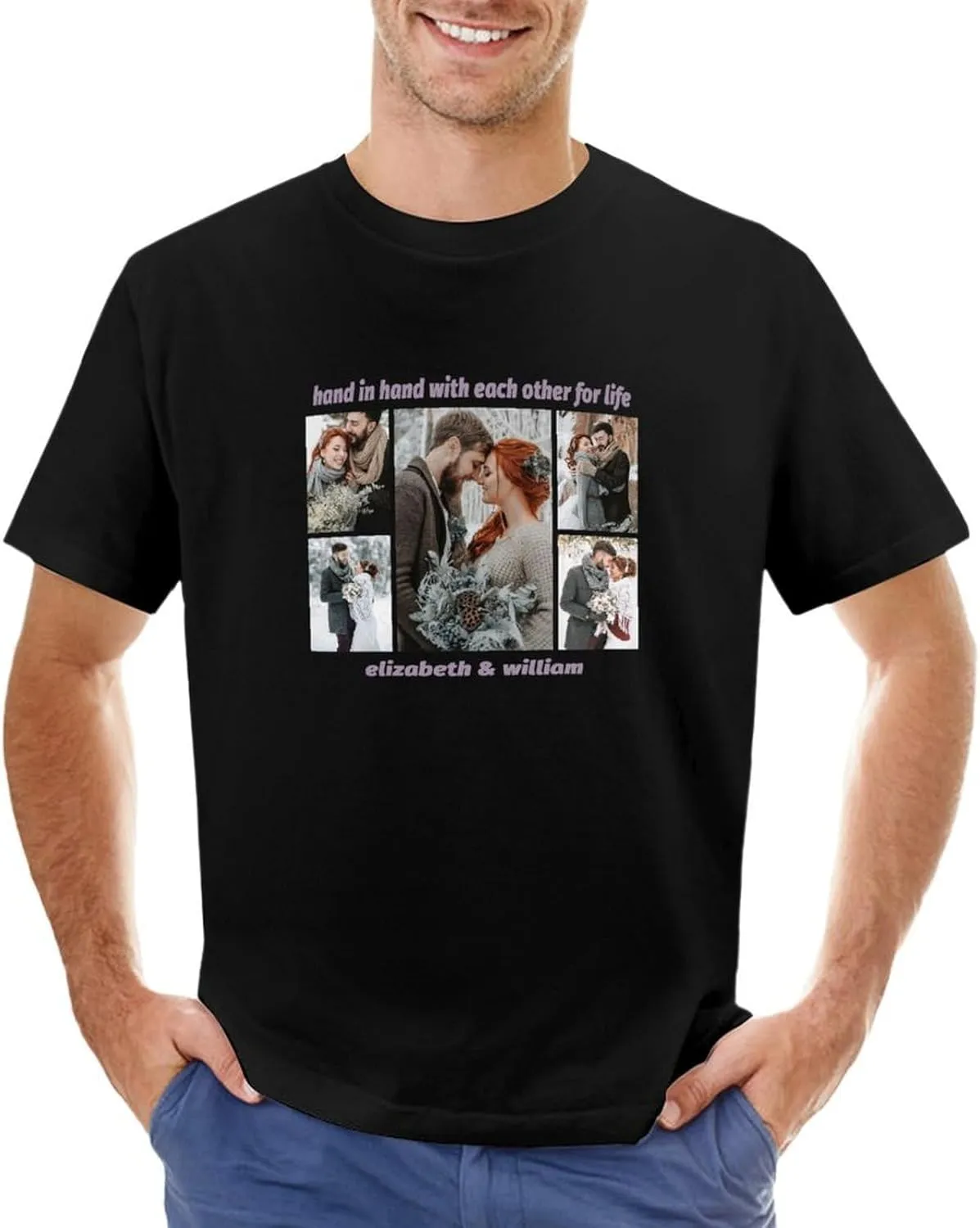 Custom Shirts for Men Women Design Your Own Front Print Photo Personalized T Shirt