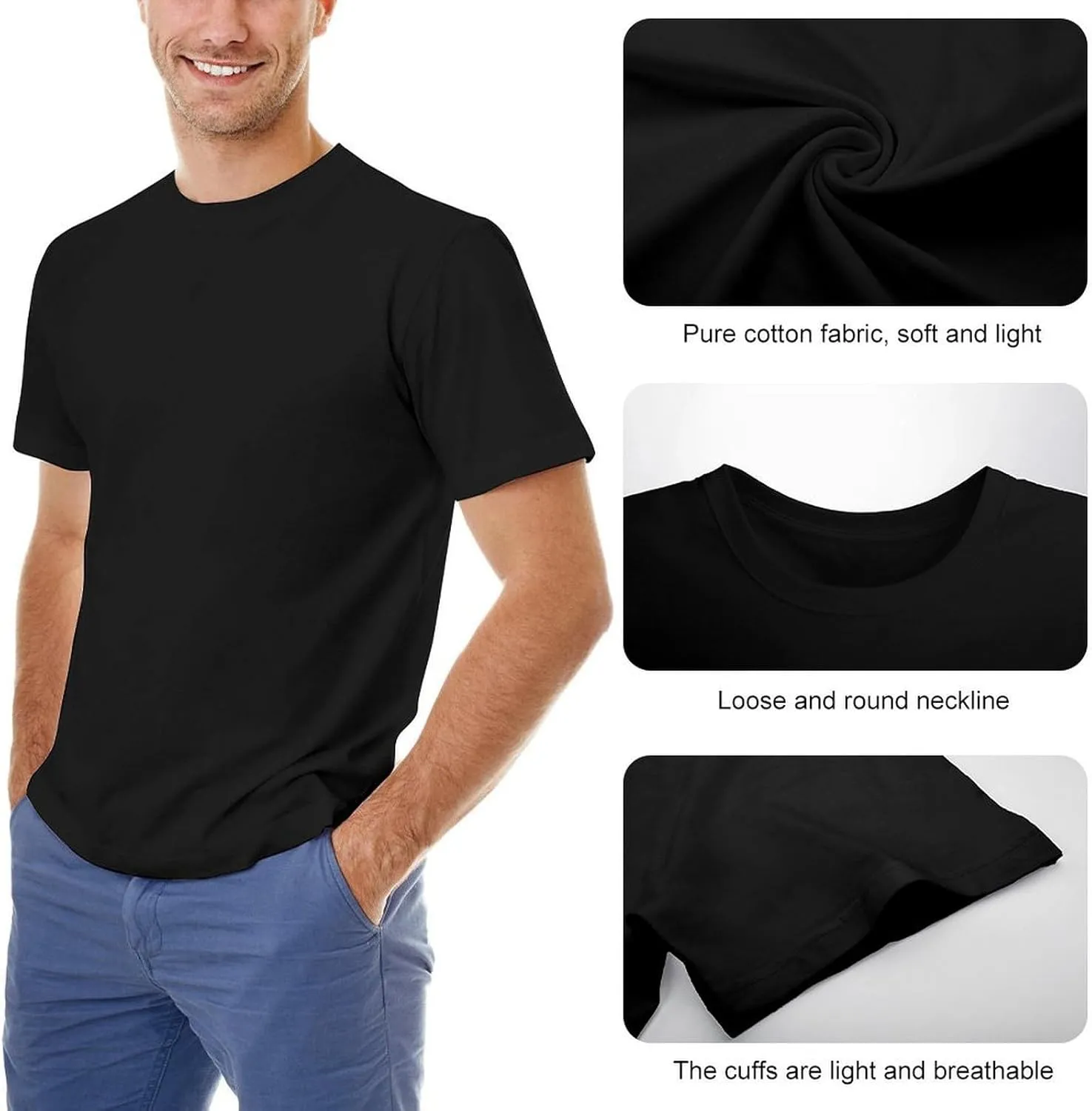 Custom T Shirts for Men Women, Design Your Own Shirt, Add Text Image Logo Personalized Cotton Tee Printed Photo