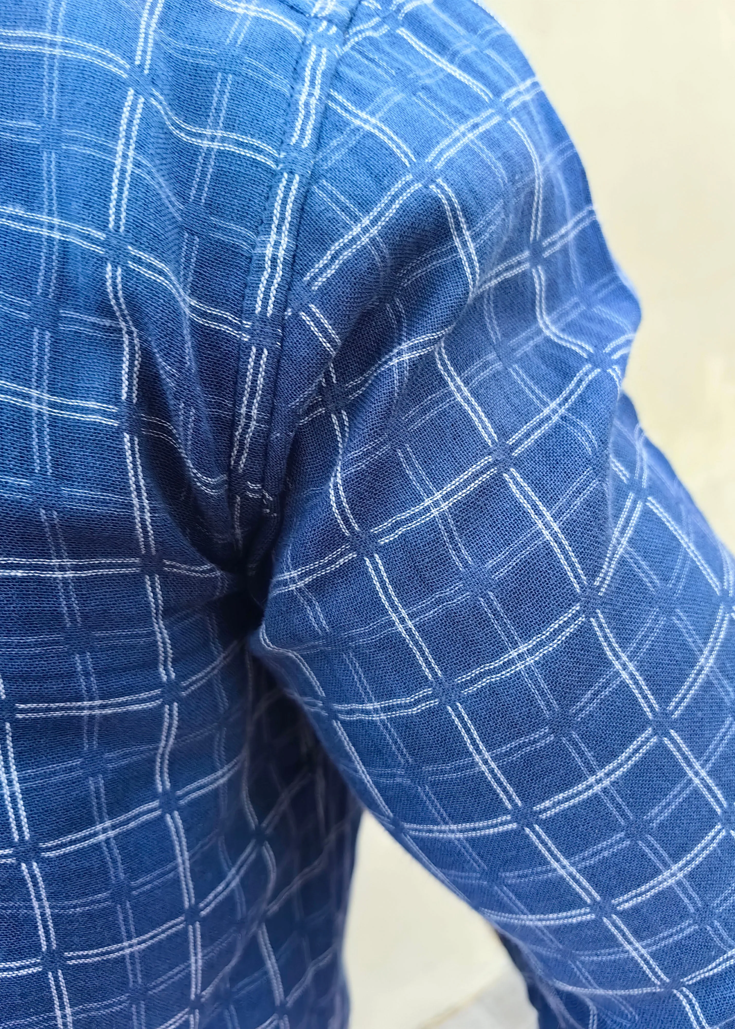 Dash Out Mens' Cotton Shirt in Blue