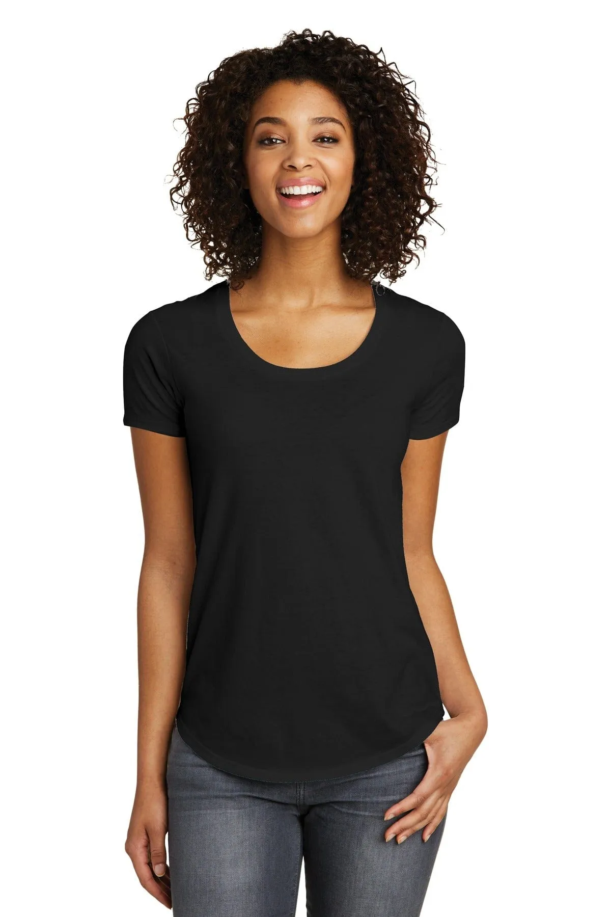 District DT6401: Women's Fitted Very Important Tee, Scoop Neck