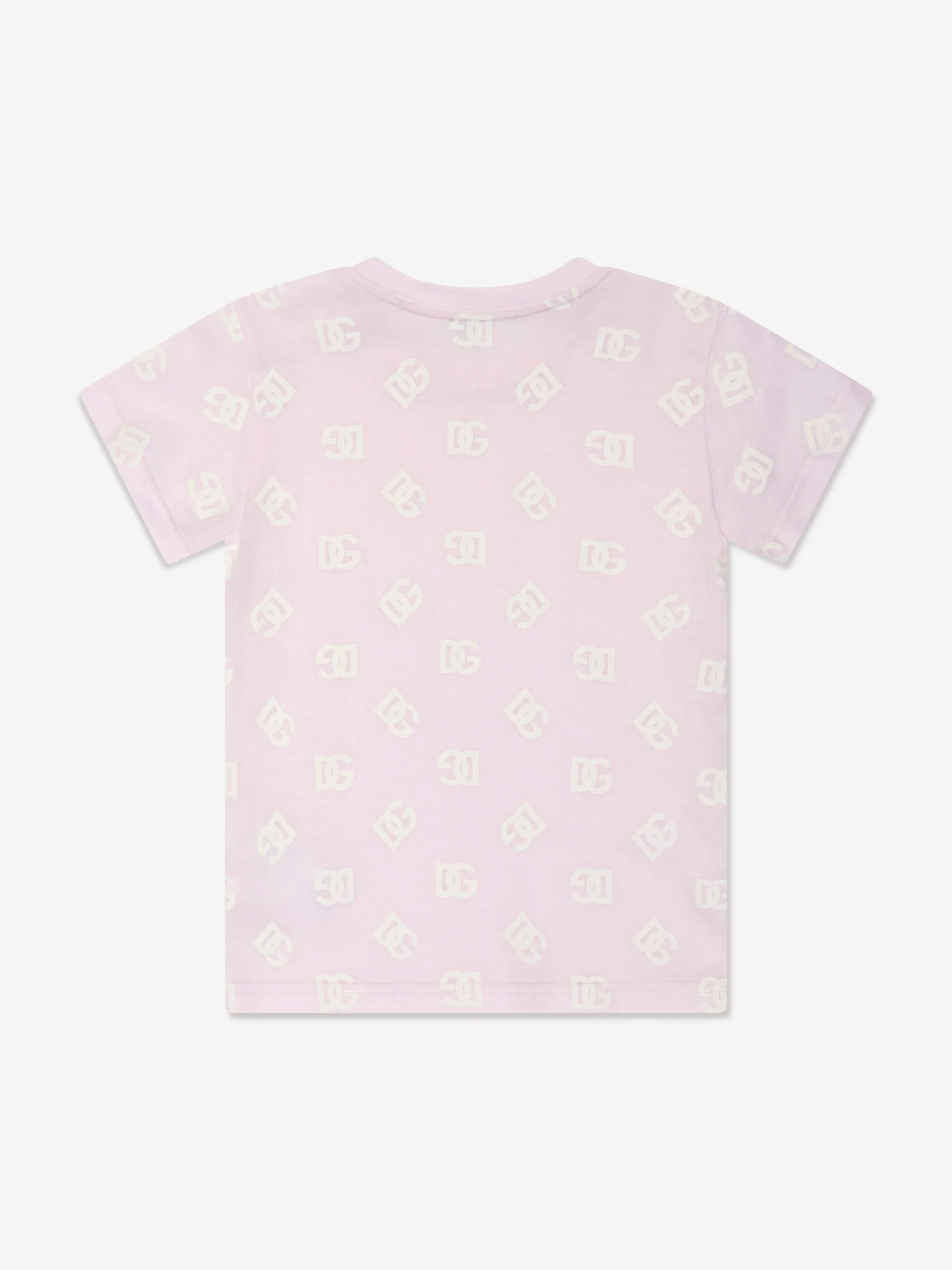 Dolce & Gabbana Baby Girls Logo T-Shirt in Pink