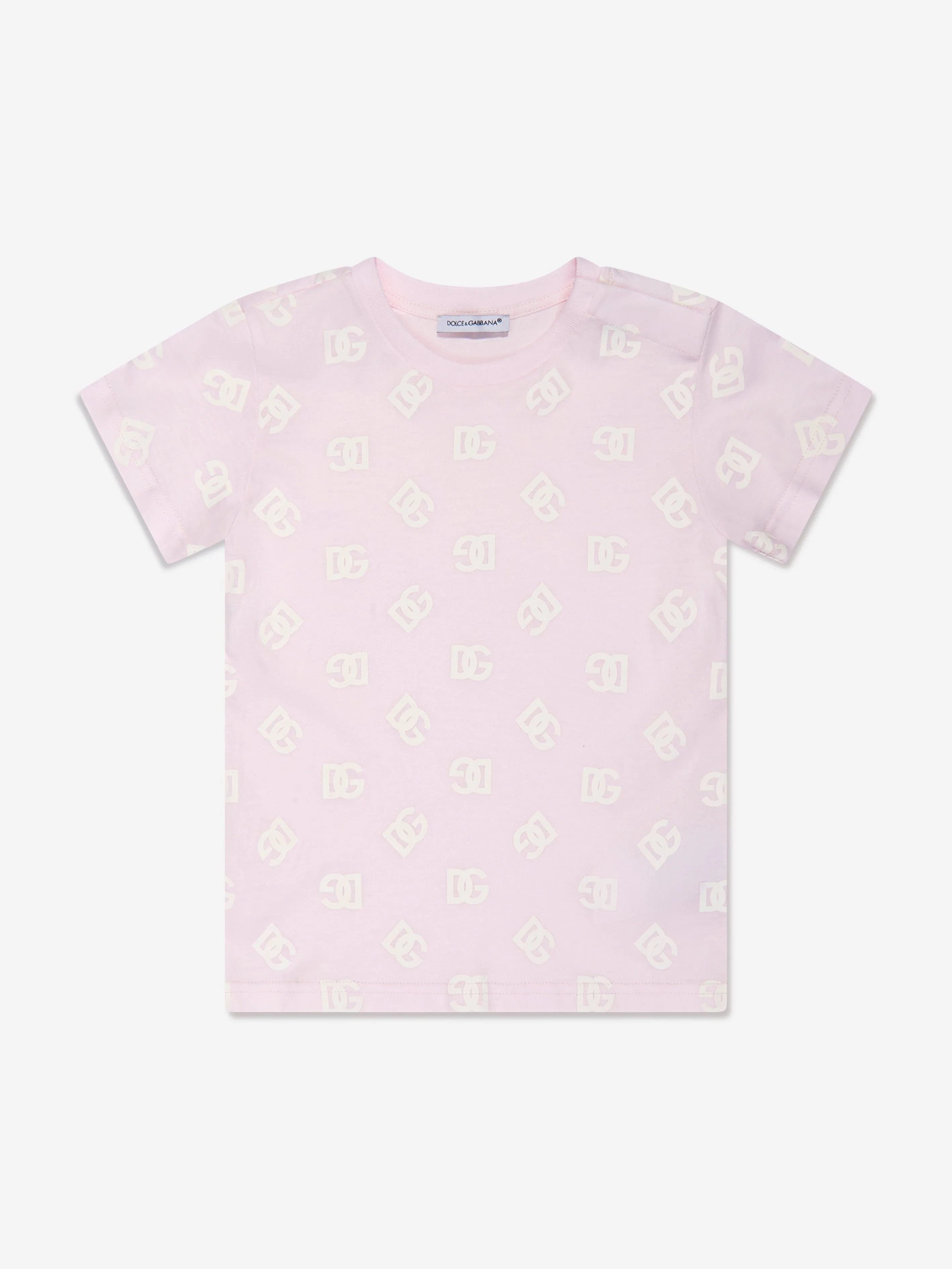 Dolce & Gabbana Baby Girls Logo T-Shirt in Pink