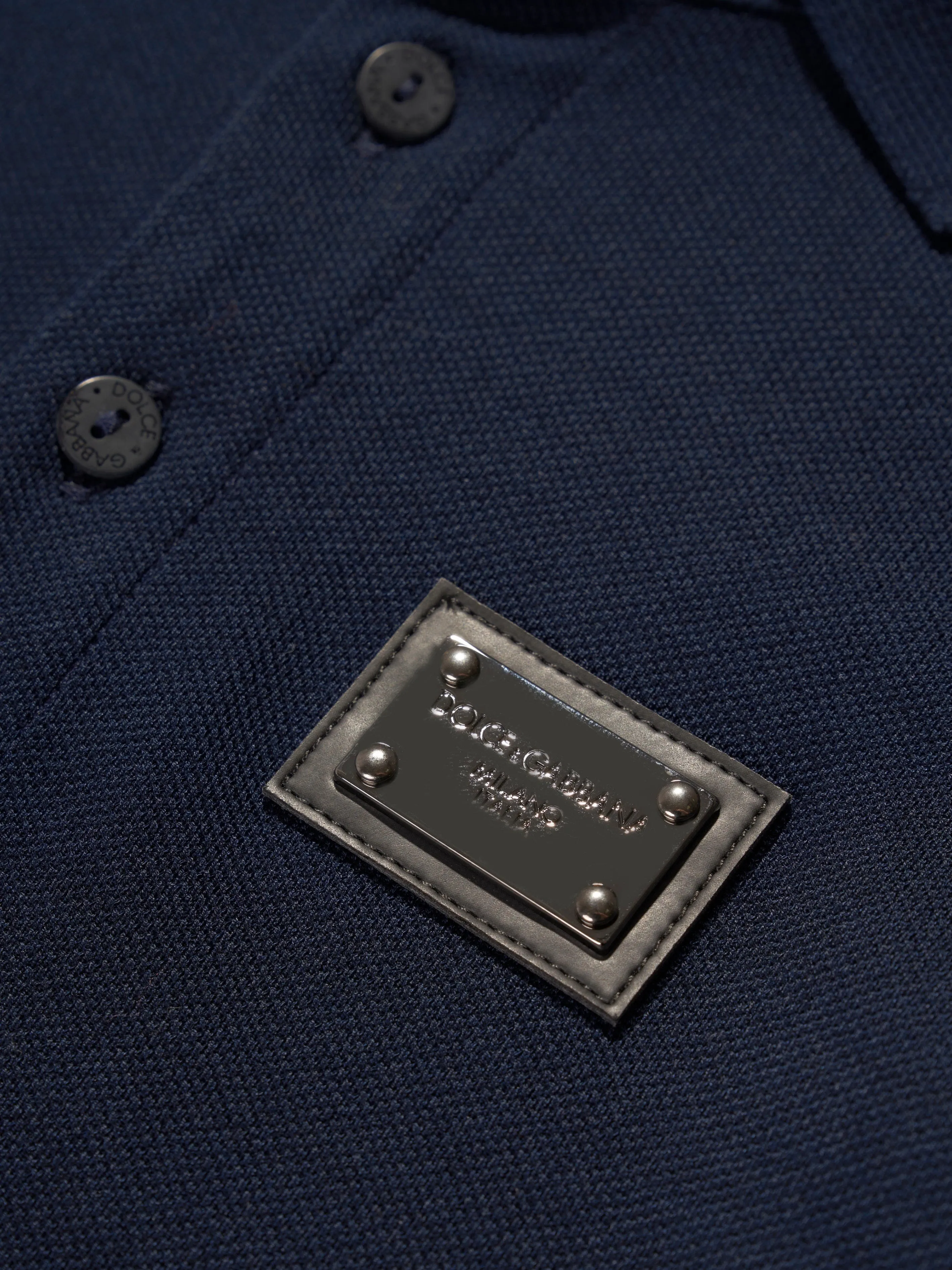 Dolce & Gabbana Boys Logo Polo Shirt in Navy
