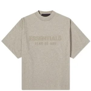 Fear Of God Essentials Spring Kids Crew Neck Tee - Dark Heather Oatmeal