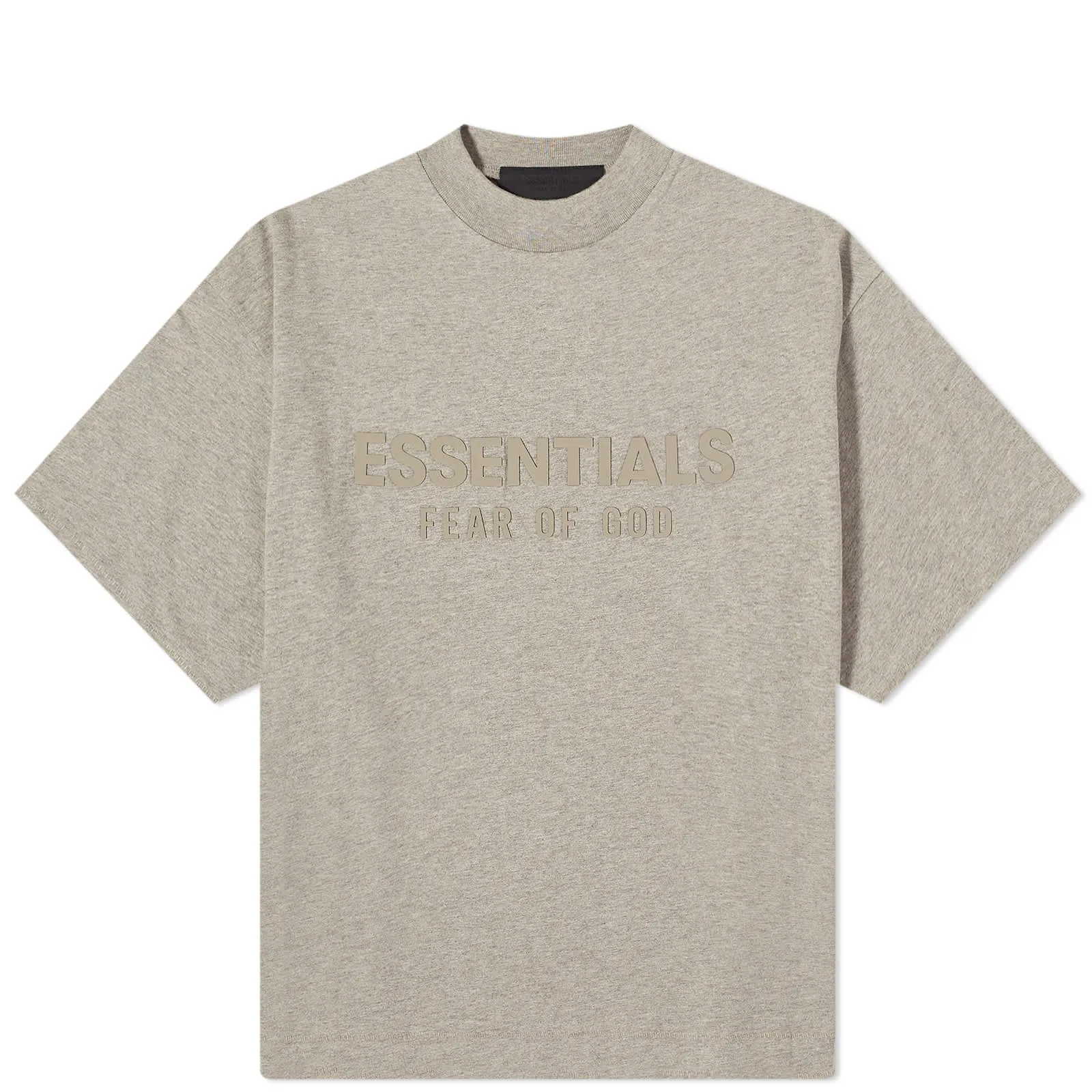 Fear Of God Essentials Spring Kids Crew Neck Tee - Dark Heather Oatmeal