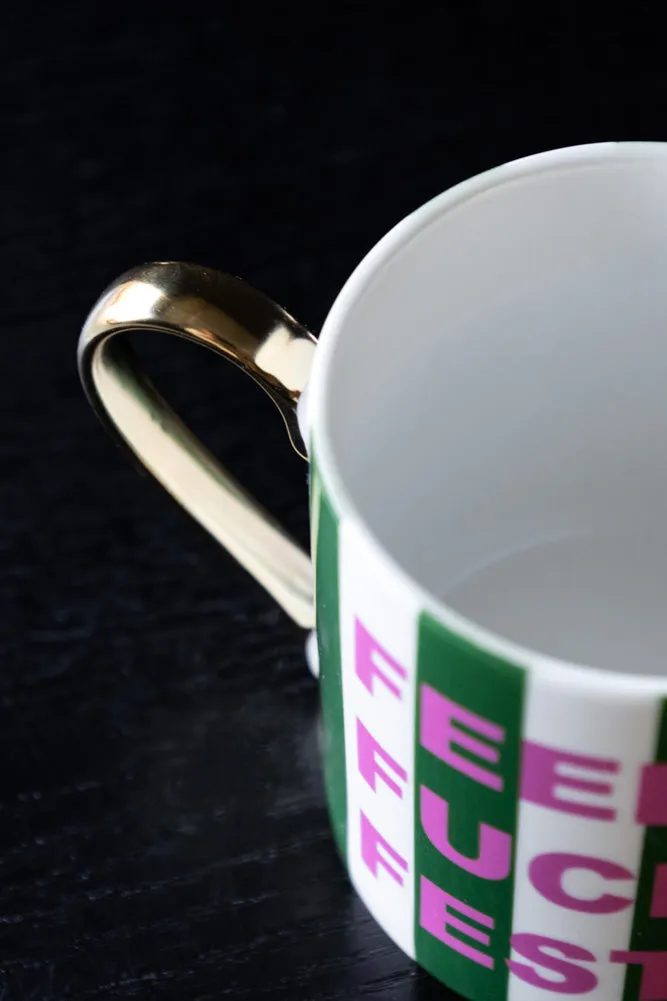 Feeling Fucking Festive Stripe Mug