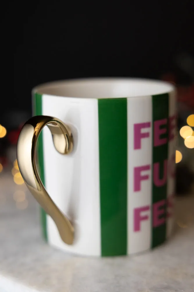 Feeling Fucking Festive Stripe Mug