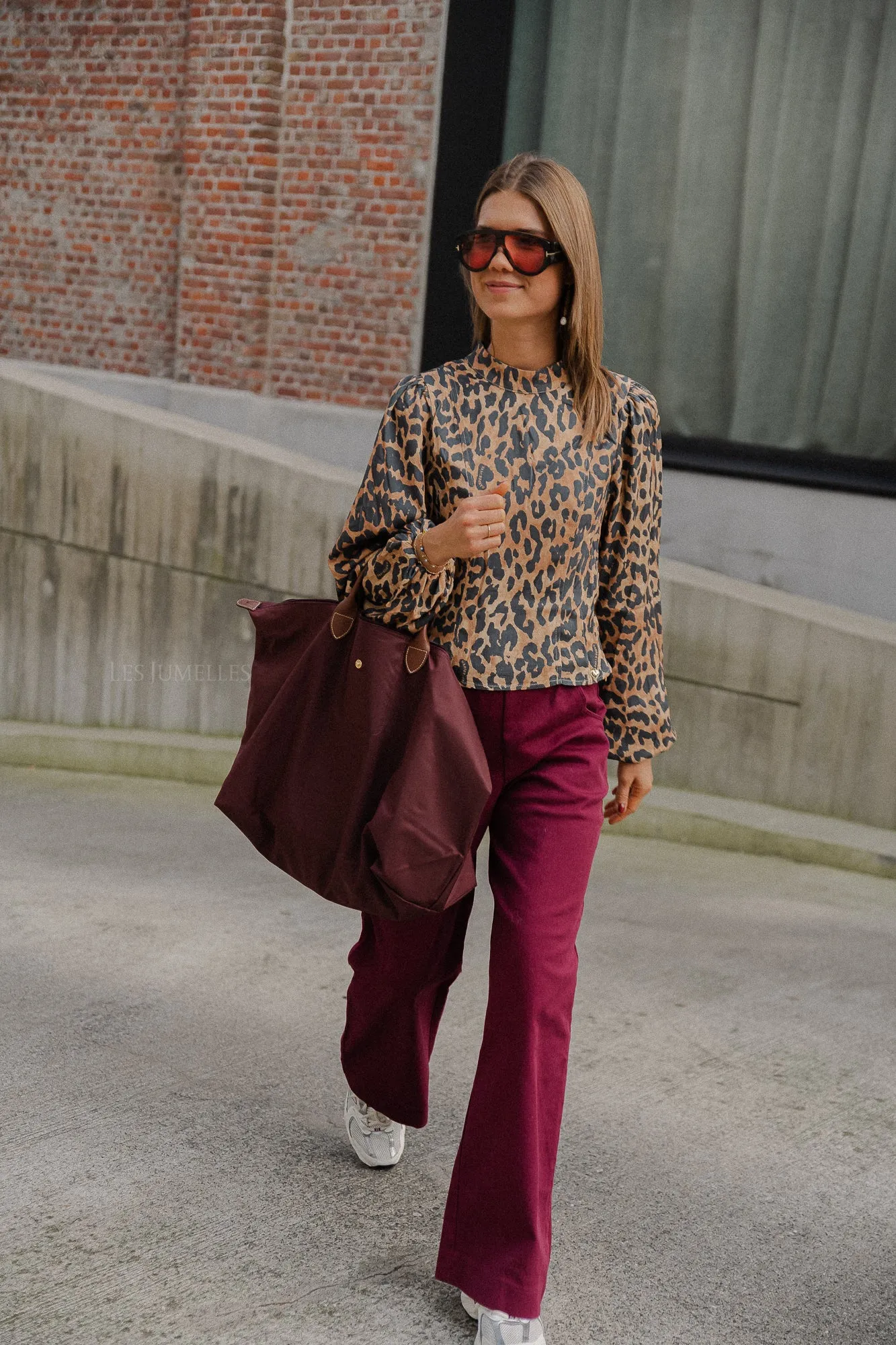 Floor LS blouse lexie leopard