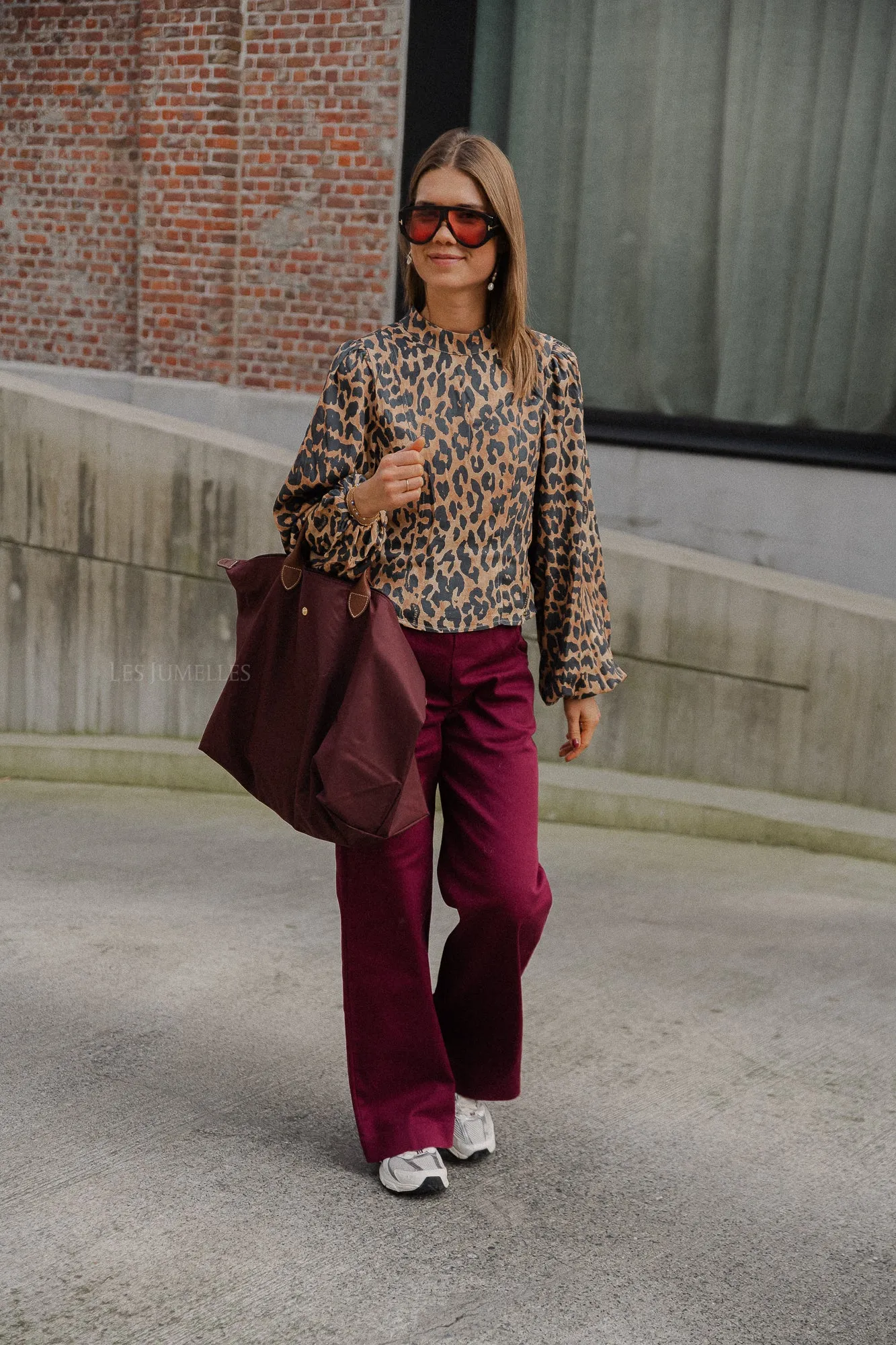 Floor LS blouse lexie leopard