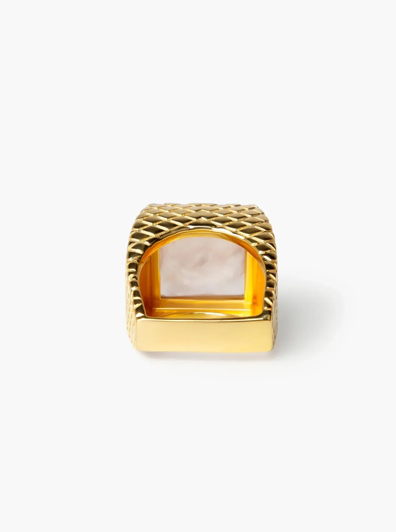 Glimmer Ring - Gold & Rose Quartz