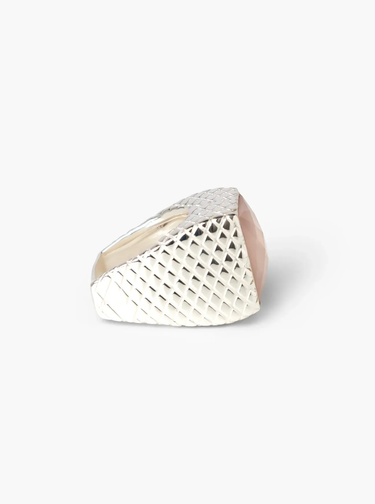 Glimmer Ring - Silver & Rose Quartz