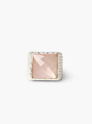 Glimmer Ring - Silver & Rose Quartz