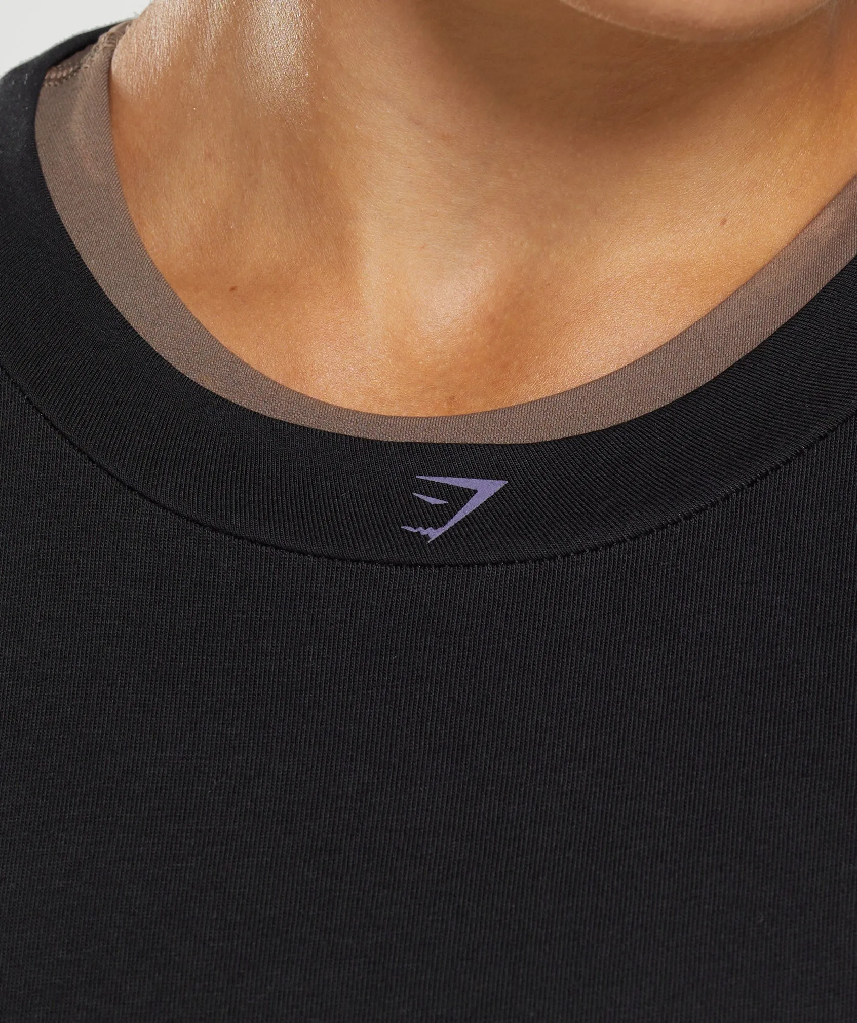 Gymshark 315 Midi T-Shirt - Black/Mercury Purple