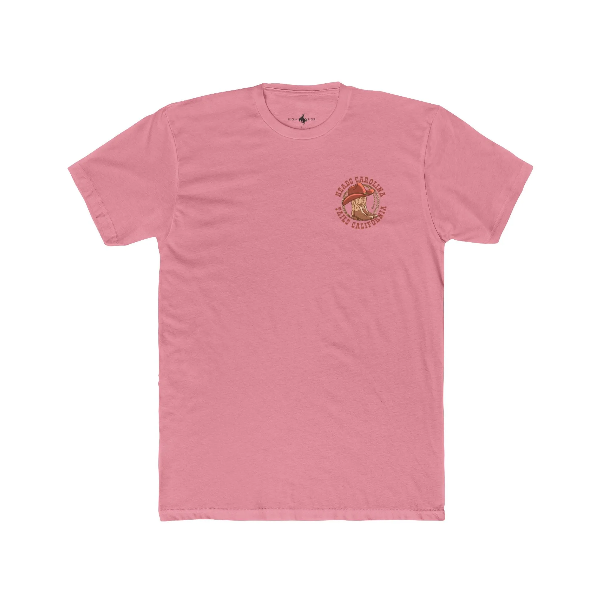 'Heads Carolina, Tails California' Premium Chest Patch Tee