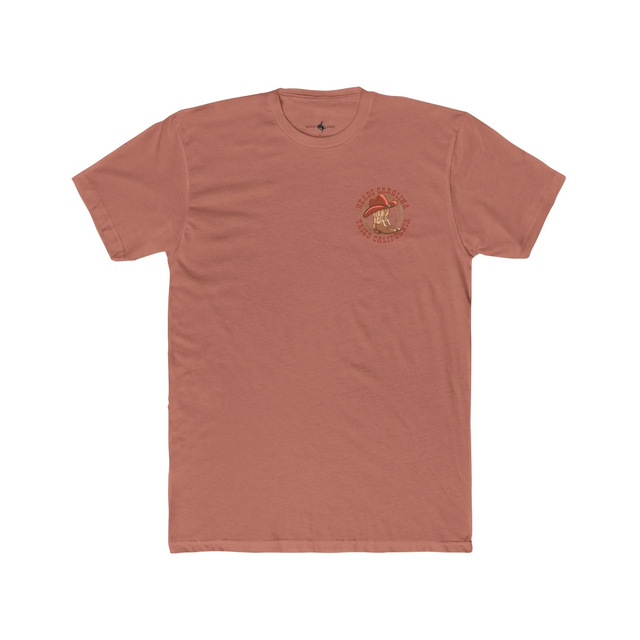 'Heads Carolina, Tails California' Premium Chest Patch Tee