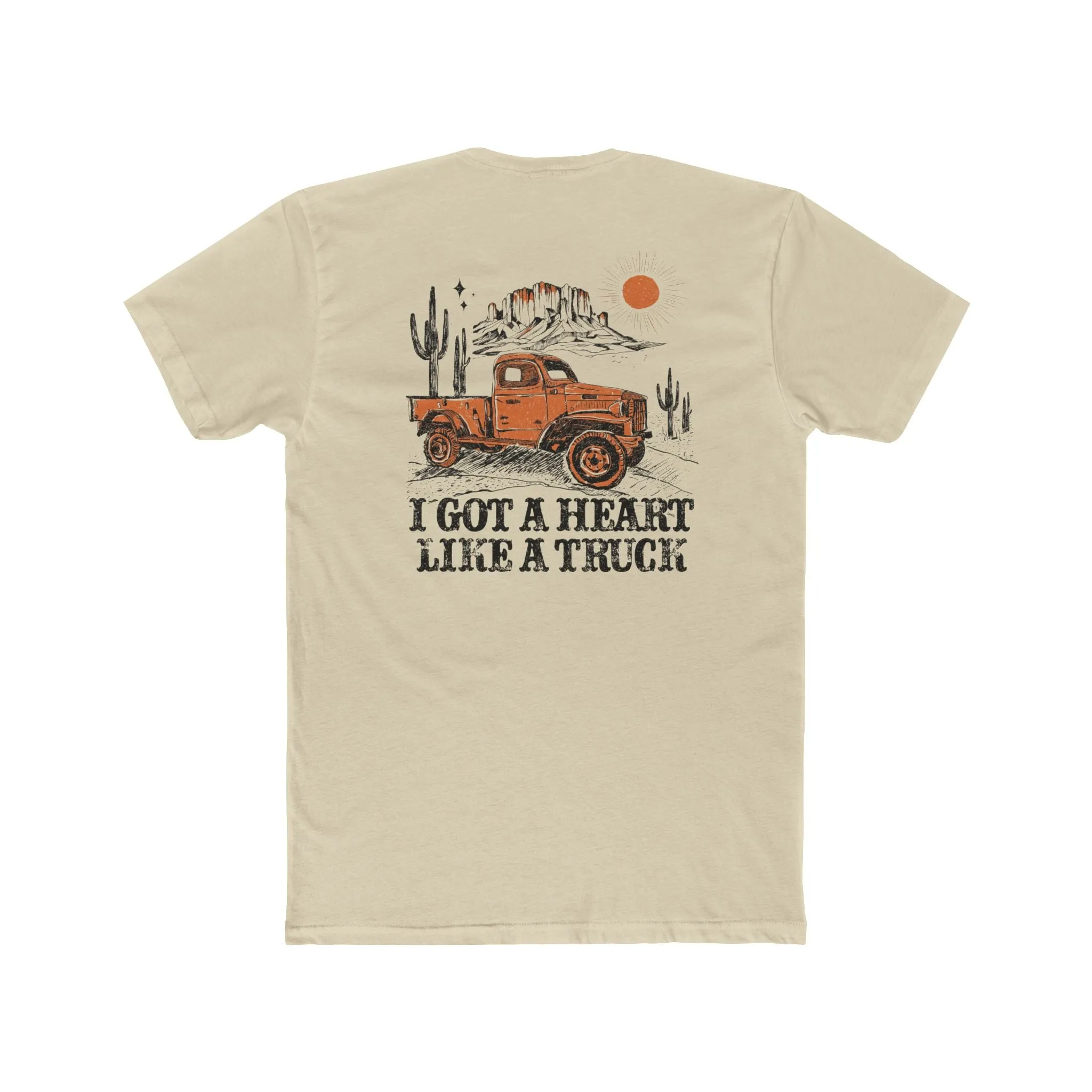 'Heart Like A Truck' Premium Chest Patch Tee