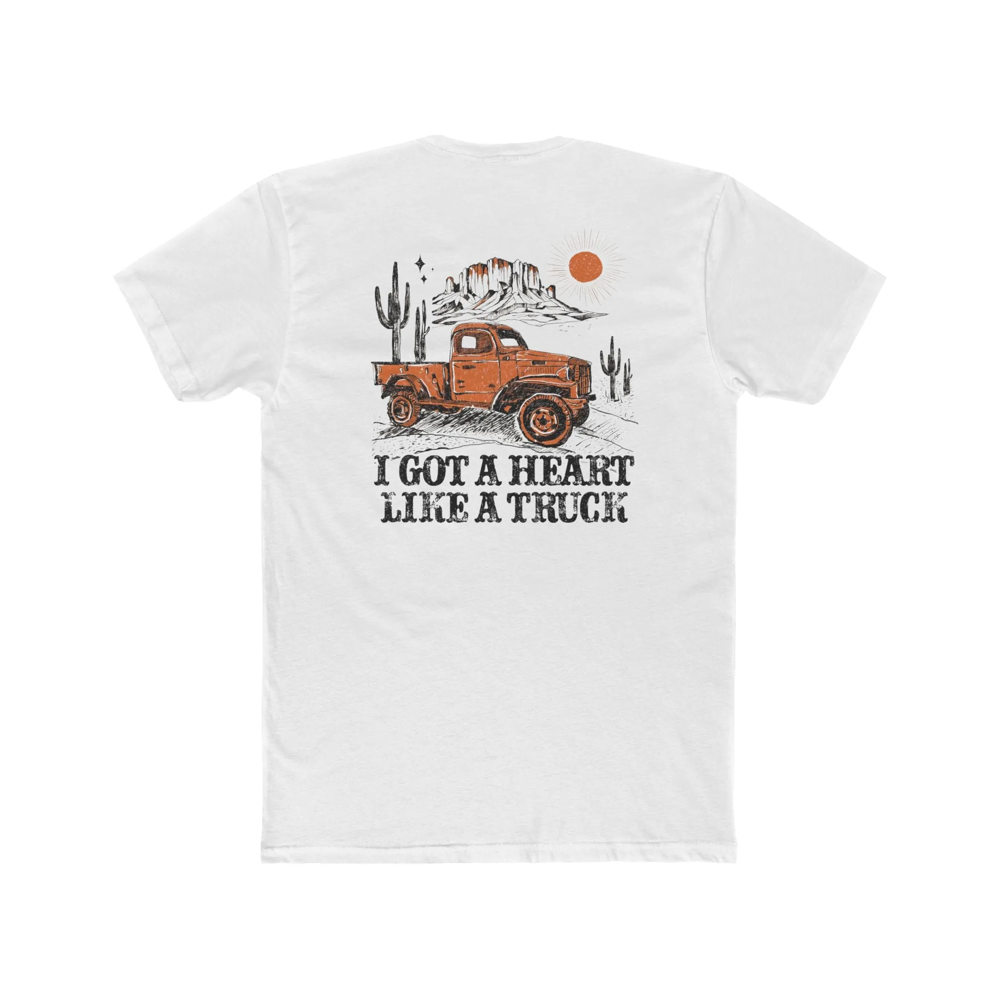'Heart Like A Truck' Premium Chest Patch Tee