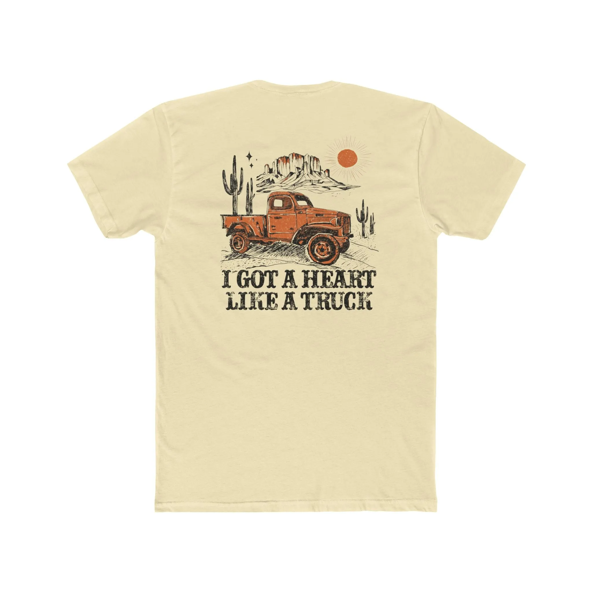 'Heart Like A Truck' Premium Chest Patch Tee