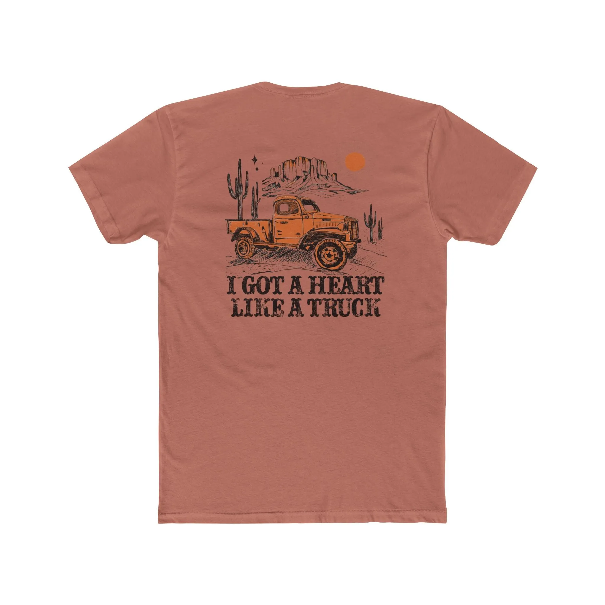 'Heart Like A Truck' Premium Chest Patch Tee