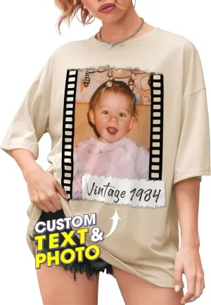 JIX & JOKY Custom Your Own Bootleg Rap Tee Custom Girlfriend Face Shirt for Boyfriend Vintage Birthday Valentine Shirt
