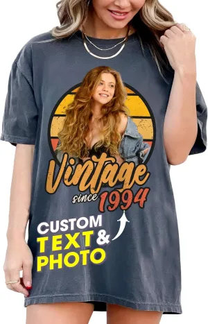 JIX & JOKY Custom Your Own Bootleg Rap Tee Custom Girlfriend Face Shirt for Boyfriend Vintage Birthday Valentine Shirt