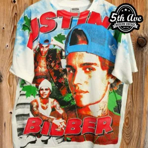 Justin Bieber - AOP all over print New Vintage Band T shirt
