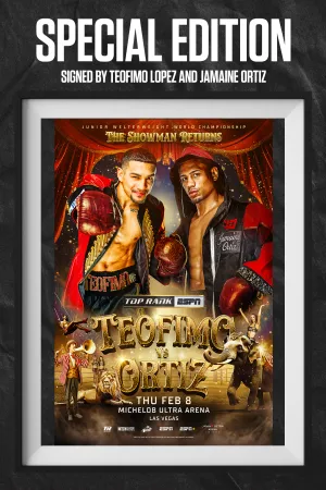 Limited Edition SIGNED Teofimo Lopez vs. Jamaine Ortiz Fight Poster (24x36)