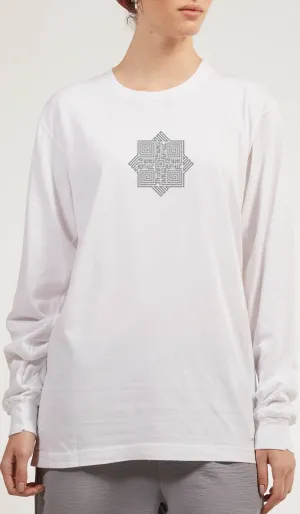 Long Sleeve Unisex T Shirt - Salam - White