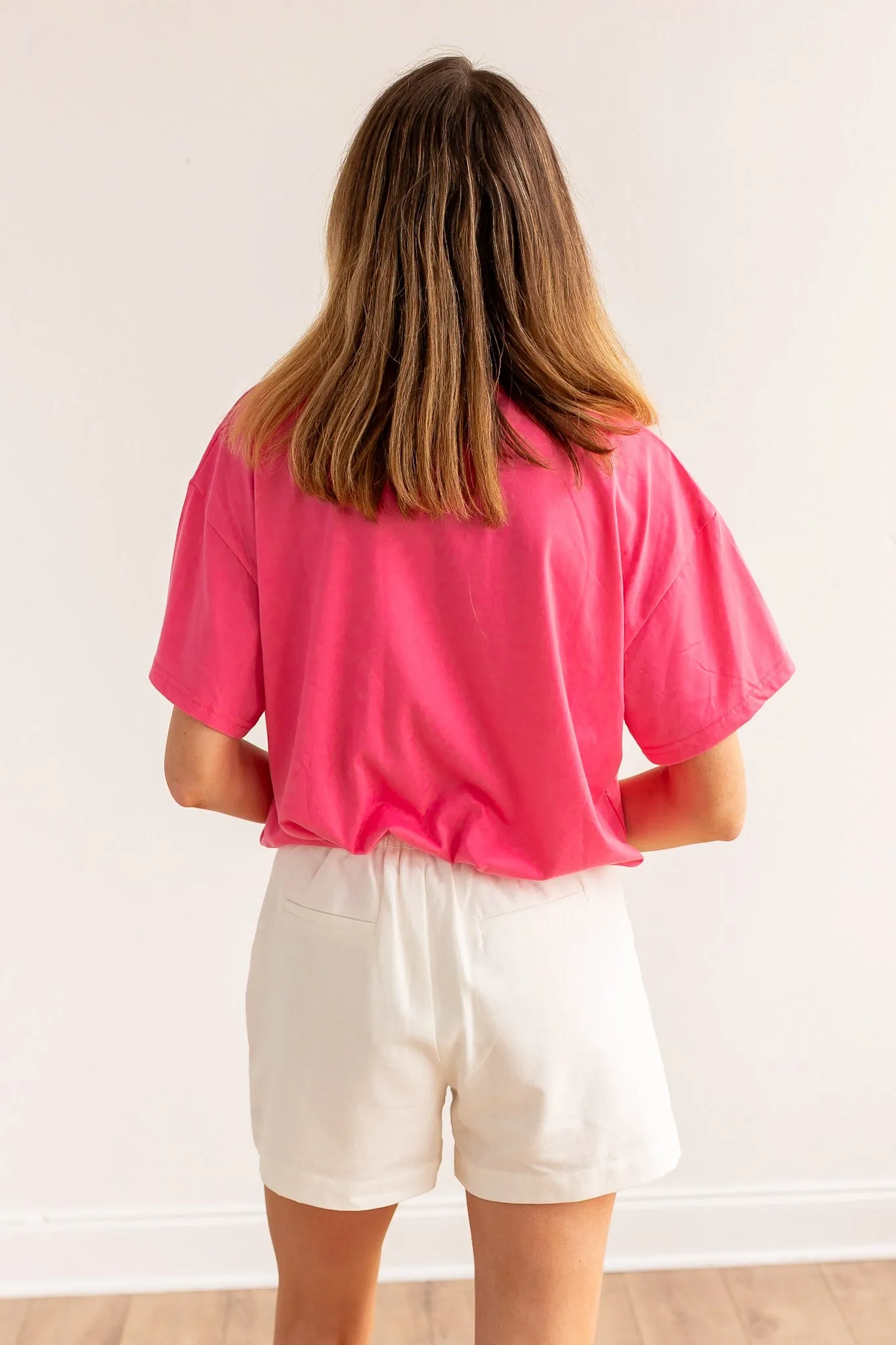 Love You To The Coast Oversized Tee, Pink