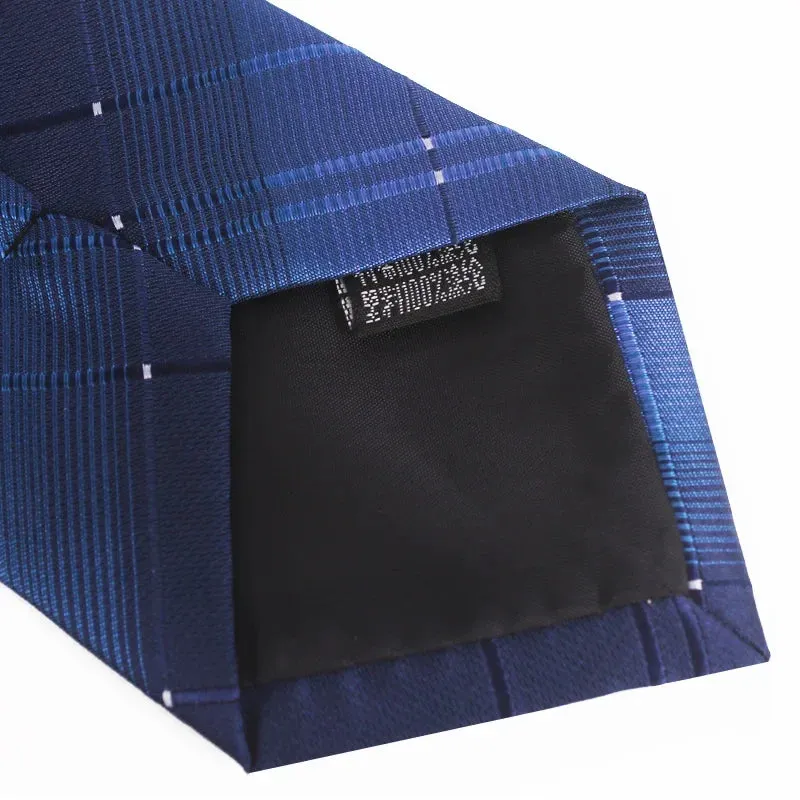 MC - Plaid Skinny Tie: 8cm, slim design, ideal accessory for business and wedding events