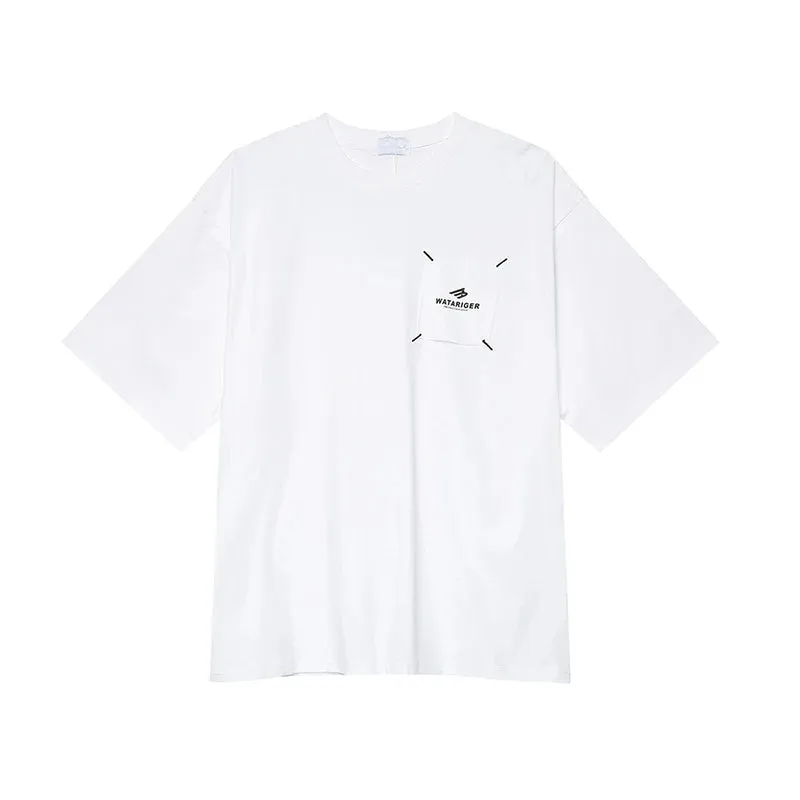 Men T-shirts Menwear Minimalist Metal Design Short Sleeve Fashion Round Collar Male Tops Summer Korean Style 9C5211