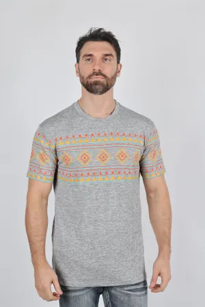 Mens Performance Fabric Modern Fit Stretch Aztec T-Shirt