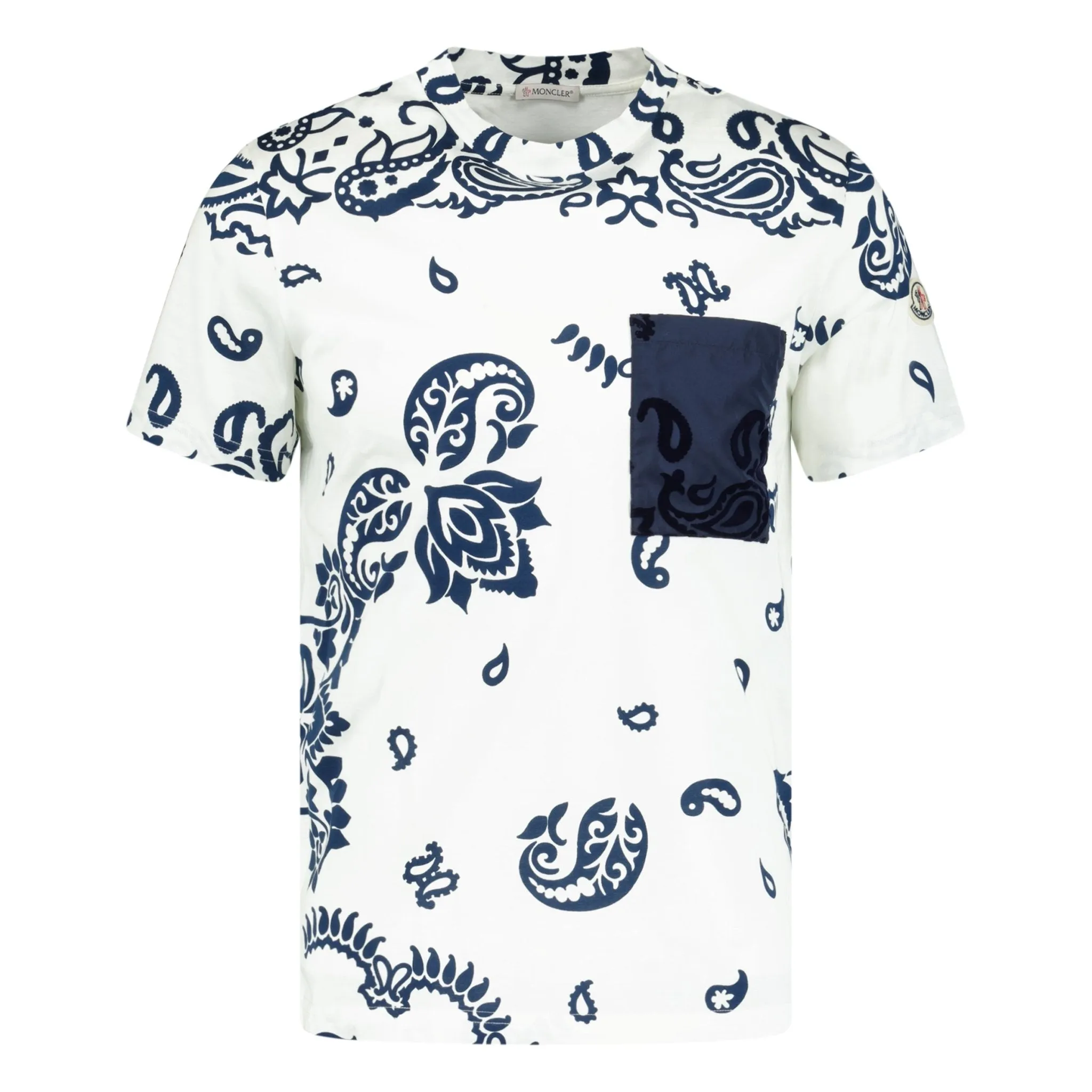 MONCLER PAISLEY BANDANA PRINT T-SHIRT