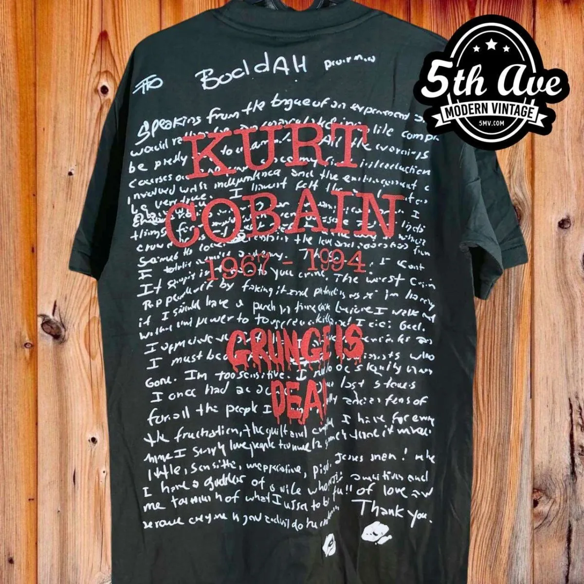 Nirvana Nevermind Grunge Is Dead - AOP all over print New Vintage Band T shirt