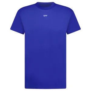 OFF WHITE STAMP SHAPED T-SHIRT BLUE