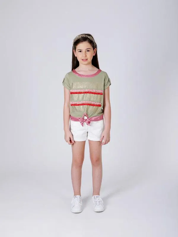 One Friday Green Lace Top