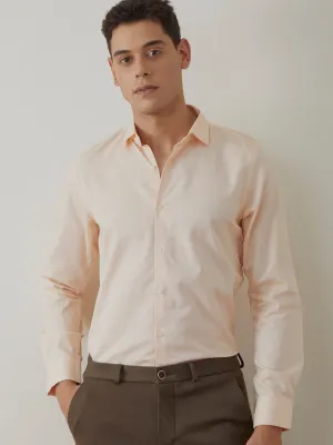 Orange Plain Cotton Shirt