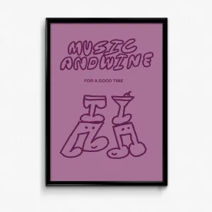 Other Side Store 'Music & Wine' Print