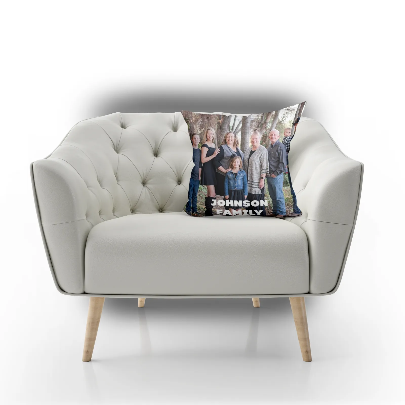 Photo Pillow with Editable Text