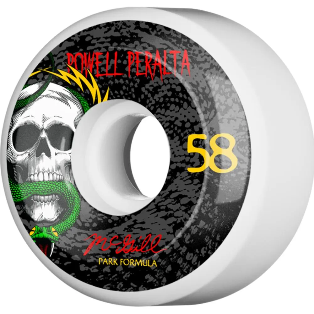 Powell Peralta Mcgill Skull & Snake PF 58mm White Black Skateboard Wheels
