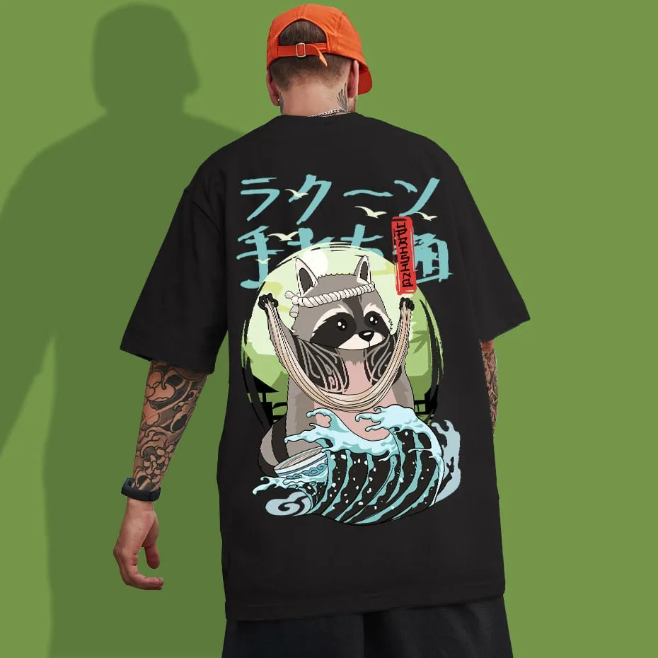 Raccoon T Shirt Normal Short Plaid New Coming O Neck Sweden Tees Design Tops Shirts for Men April FOOL DAY Clothes