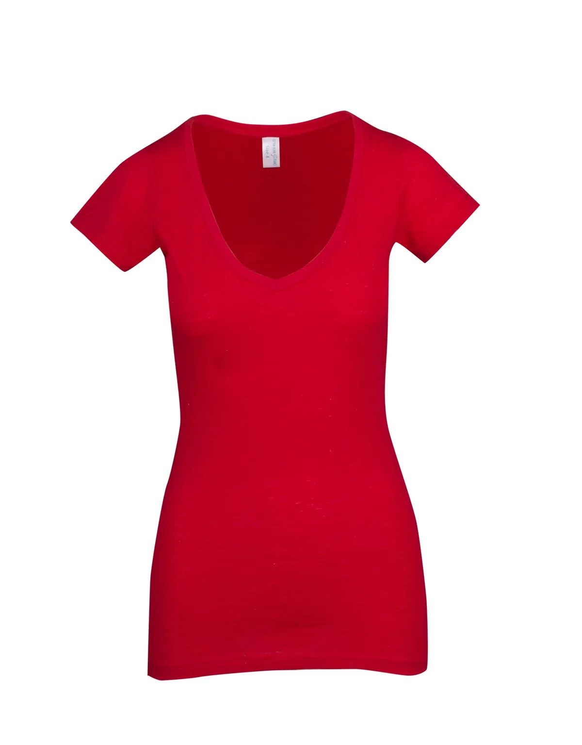 Ramo Ladies Raw Cotton Wave V Neck Tees (T918LD)