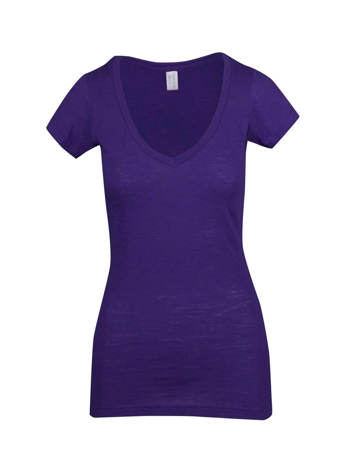 Ramo Ladies Raw Cotton Wave V Neck Tees (T918LD)